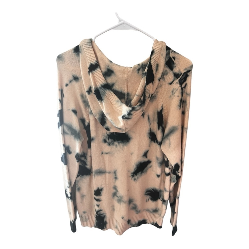 Torrid Tie-Dye Zip-Up Hoodie in Cream and Black - Picture 2 of 6